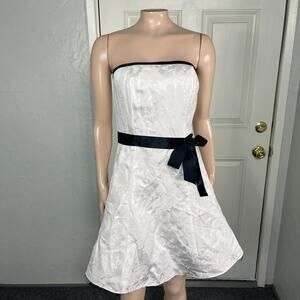 Vintage 90s Gunne Sax Women's Dress 5 Brocade Prom Party Mini Bow Floral P19